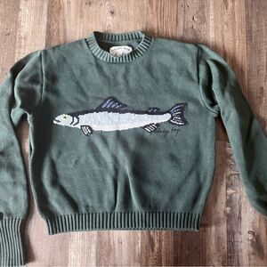 Dairy Boy Bass•Fish Sweater Extra Small Green